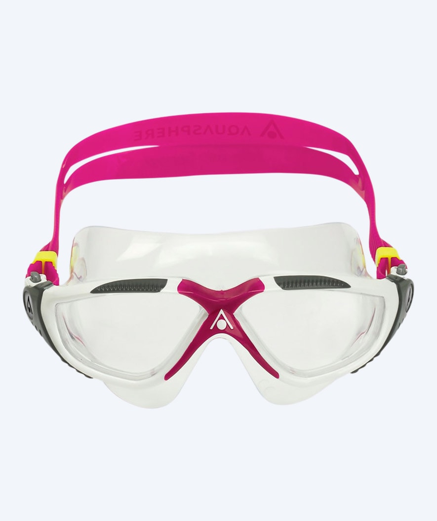 Aquasphere Damen Schwimmmaske - Vista - Weiß/Hellrosa