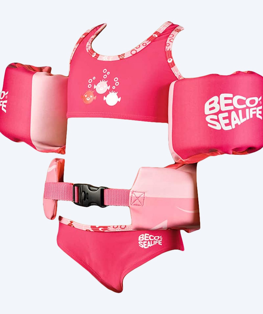 Beco Schwimmhilfe-Set (Schwimmgürtel und -flügel) für Kinder (2-6) - Sealife - Pink