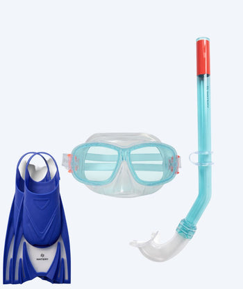 Watery Schnorchelset für Kinder (4-10) - Wyre/Bimasha - Weiß/blau