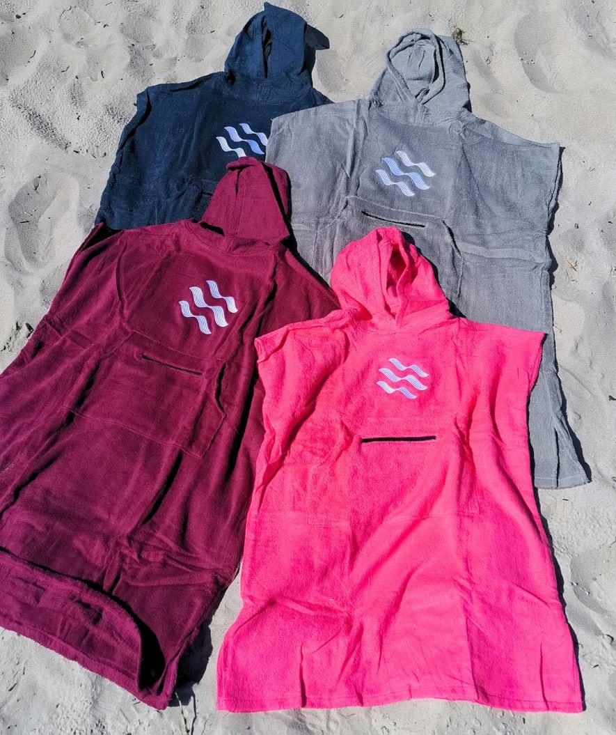 Watery Badeponcho für Kinder (1-6) - Baumwolle - Dunkelblau
