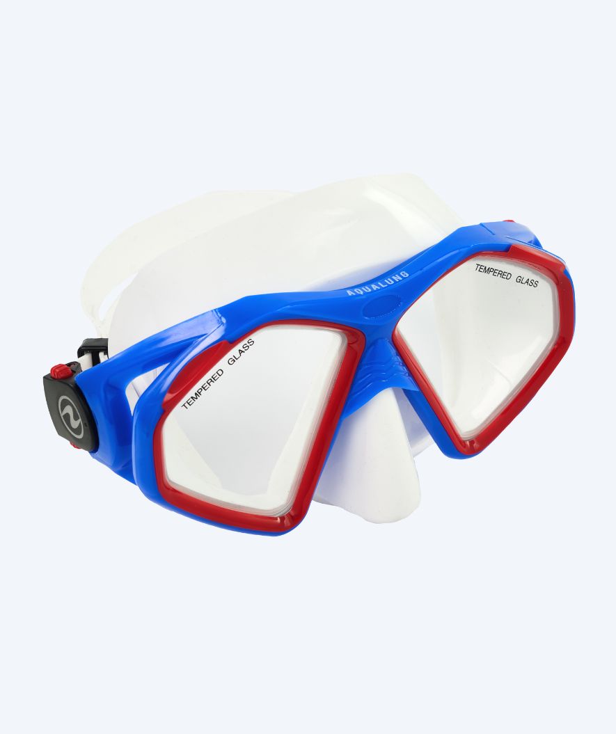 Aqualung Tauchmaske für Erwachsene - Hawkeye - Blau/Rot