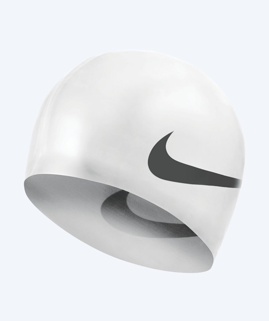 Nike Badekappe - Big Swoosh - Weiss/Schwarz