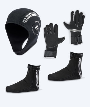 Watery Neoprenset - Thermal Reptile (3 mm) - Schwarz/silber