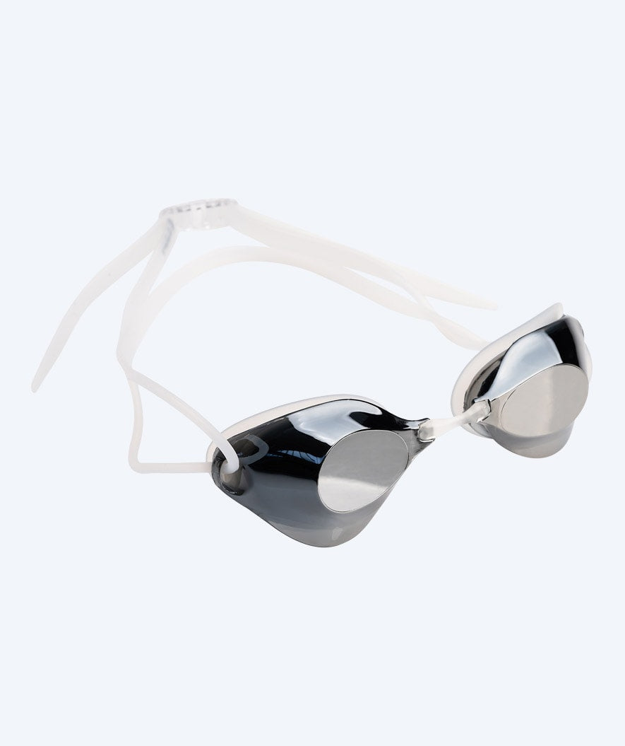 Watery Schwimmbrille - Stealth Mirror - Weiß/Silber