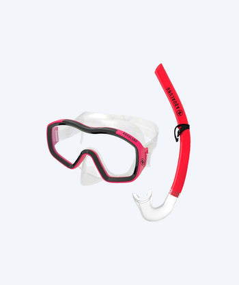 Aqualung Combo Schnorchelset für Kinder (8-18) - Raccon Combo - Klar/rot