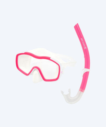 Aqualung Combo Schnorchelset für Kinder (8-18) - Raccon Combo - Klar/rosa