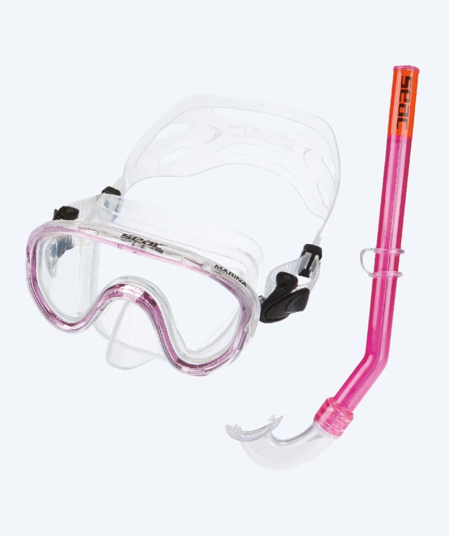 SEAC Combo Schnorchelset für Kinder (ab 3 Jahre) - Marina - Rosa