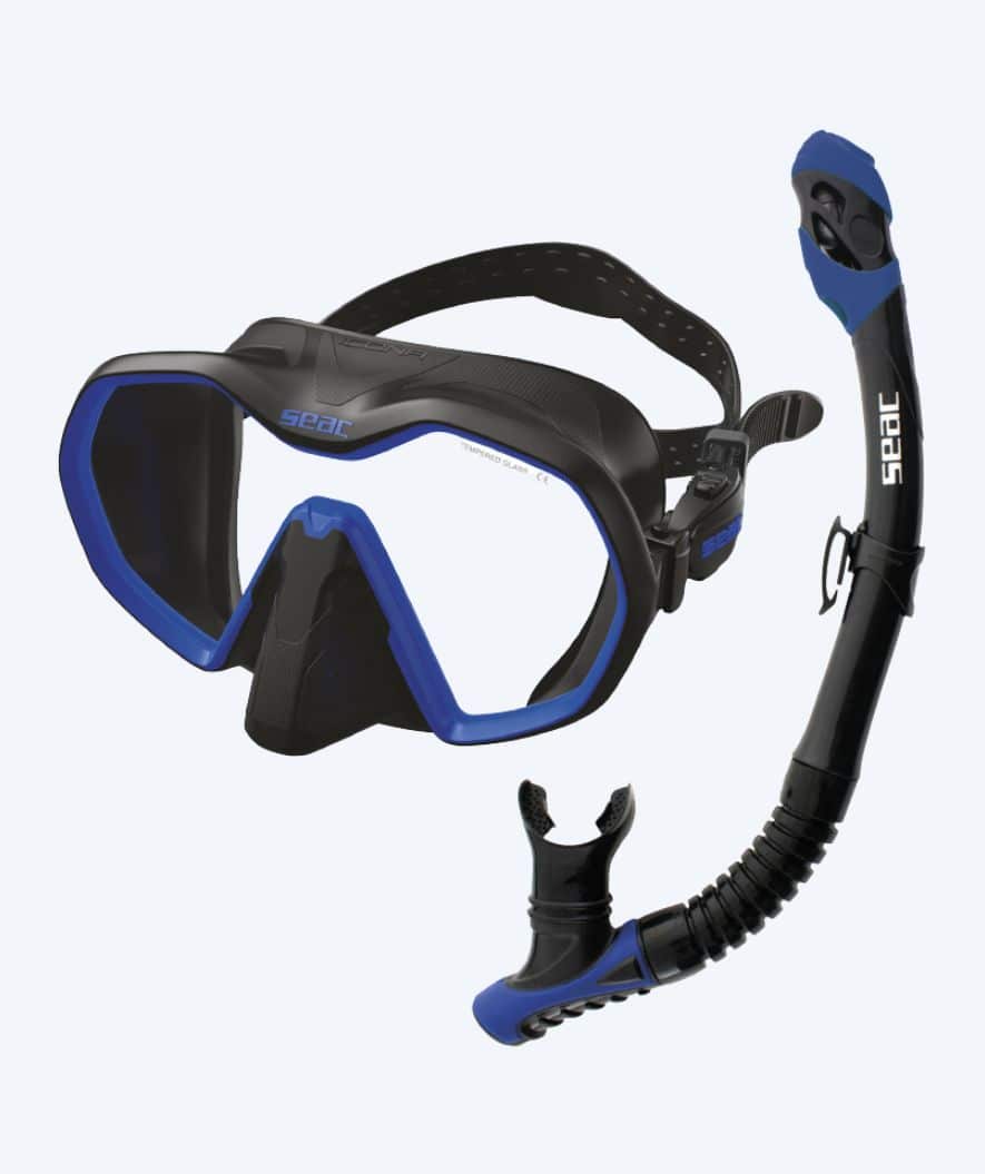 SEAC Combo Schnorchelset für Erwachsene - Icona - Schwarz/Donkerblau