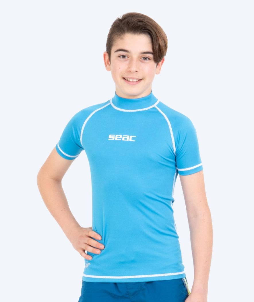 SEAC UV Shirt für Kinder - T-Sun Short - Blau/Weiss