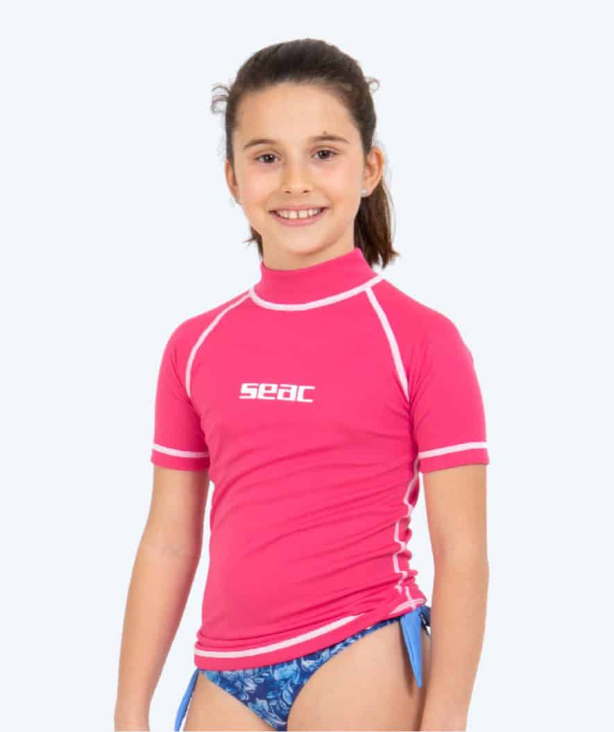 SEAC UV Shirt für Kinder - T-Sun Short - Rosa/Weiss