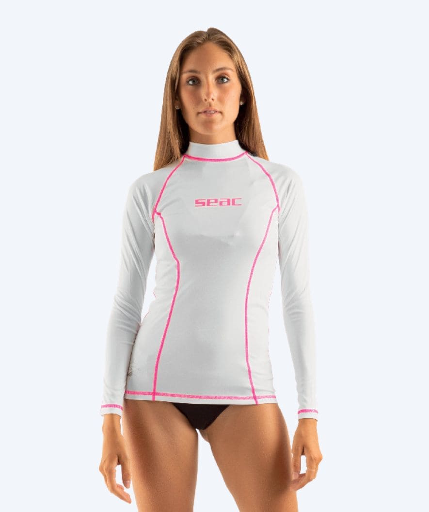 SEAC UV Shirt für Damen - T-Sun Long - Weiß/Rosa