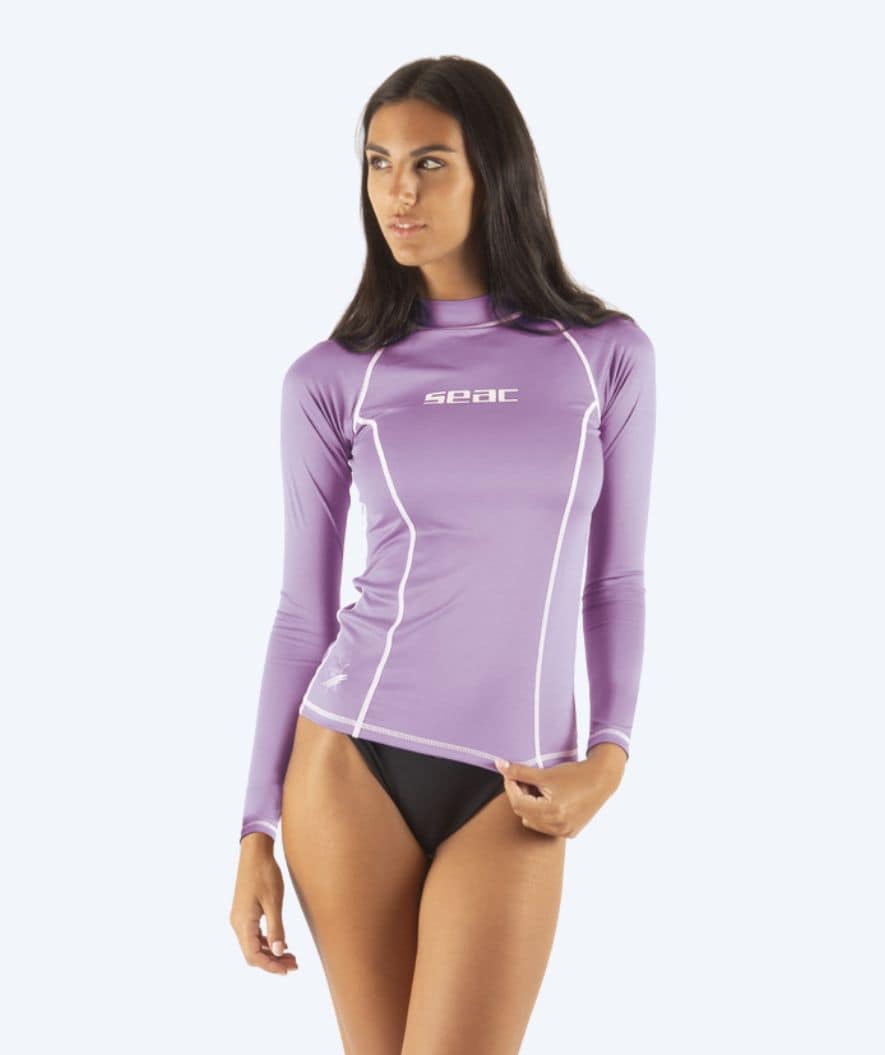 SEAC UV Shirt für Damen - T-Sun Long - Lila/Weiss
