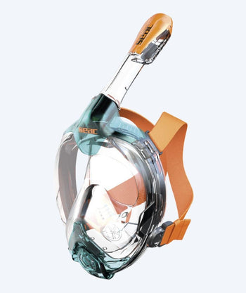 SEAC Vollgesichts-Tauchmaske für Erwachsene - Libera S/M - Orange/Blau