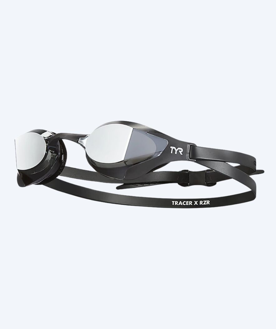 TYR Schwimmbrille - Tracer-X Racing RZR Mirrored - Schwarz/Silber