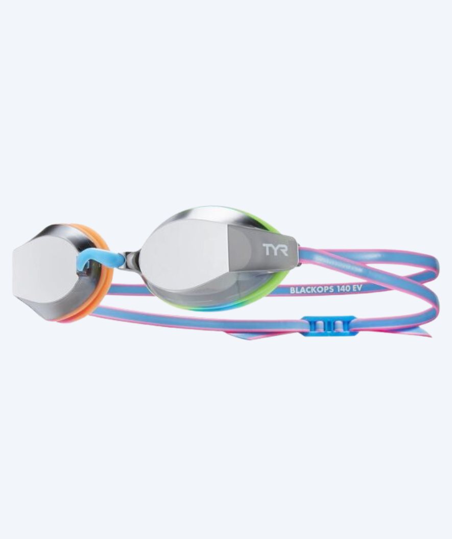 TYR Schwimmbrille für Junior - Blackops 140 EV Mirrored - Blau/hellrosa
