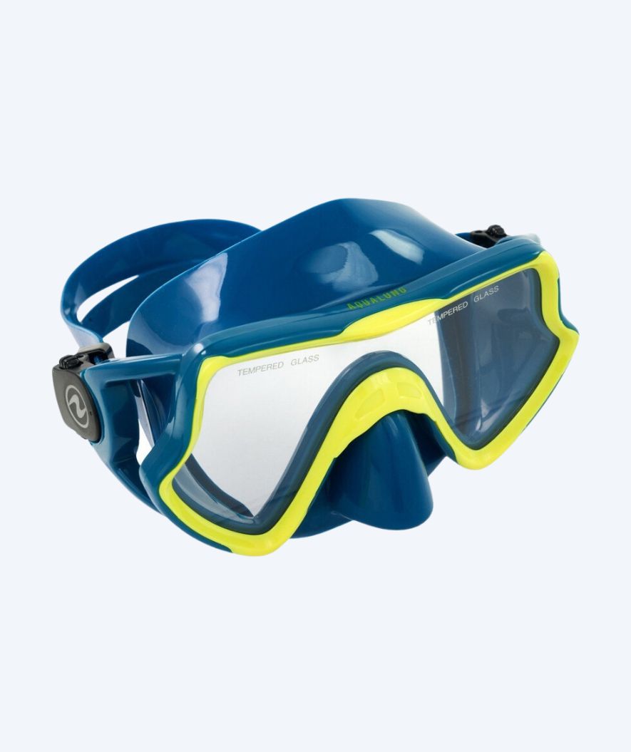 Aqualung Tauchmaske für Erwachsene - Trooper - Donkerblau/gelb