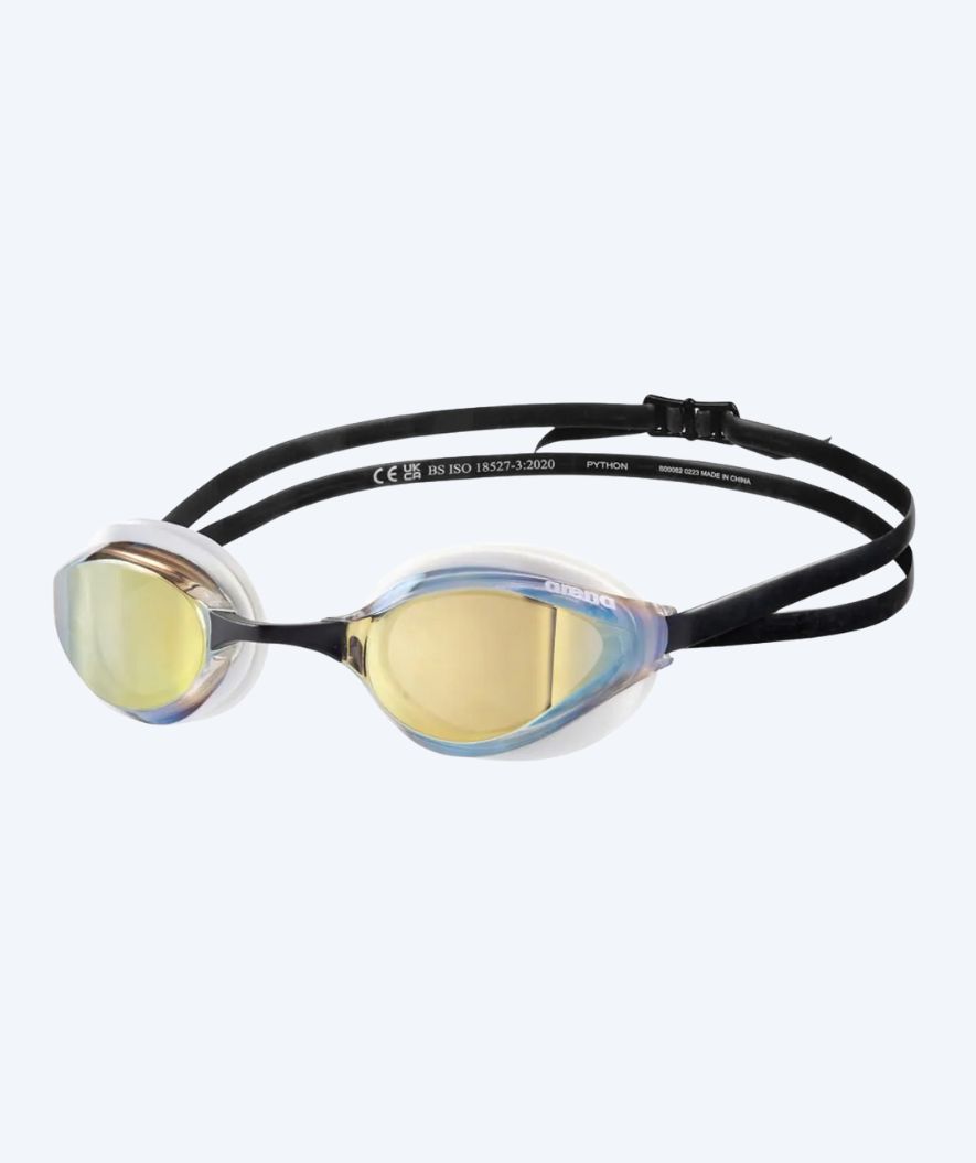 Arena Elite Schwimmbrillen - Python - Schwarz/Gold (Mirror-Linse)