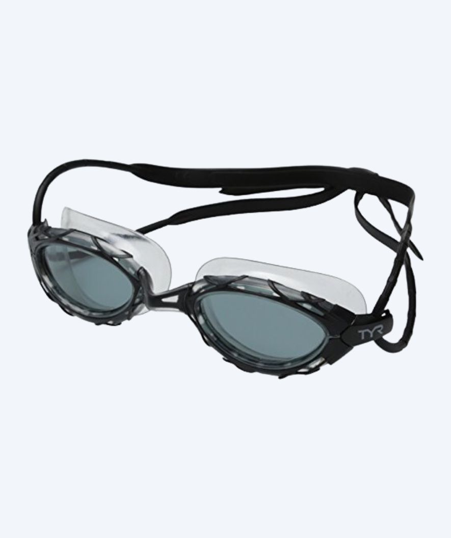 TYR Schwimmbrille für Freizeitschwimmer - Nest Pro - Schwarz (Smoke Scheiben)