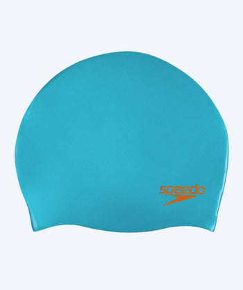 Speedo badehætte til junior (6-16) - Plain - Hellblau/orange