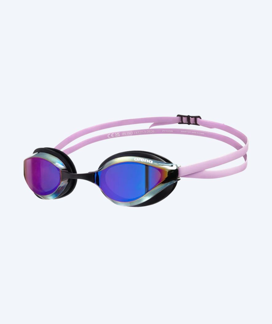 Arena Elite Schwimmbrillen - Python - Rosa/Lila (Mirror Linse)