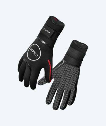 ZONE3 Neoprenhandschuhe - Neopren Heat-Tech (3.5mm) - Schwarz/rot