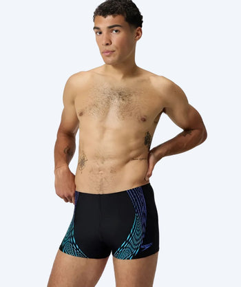 Speedo Aquashorts für Herren - Duo Logo Print - Schwarz/Dunkelblau