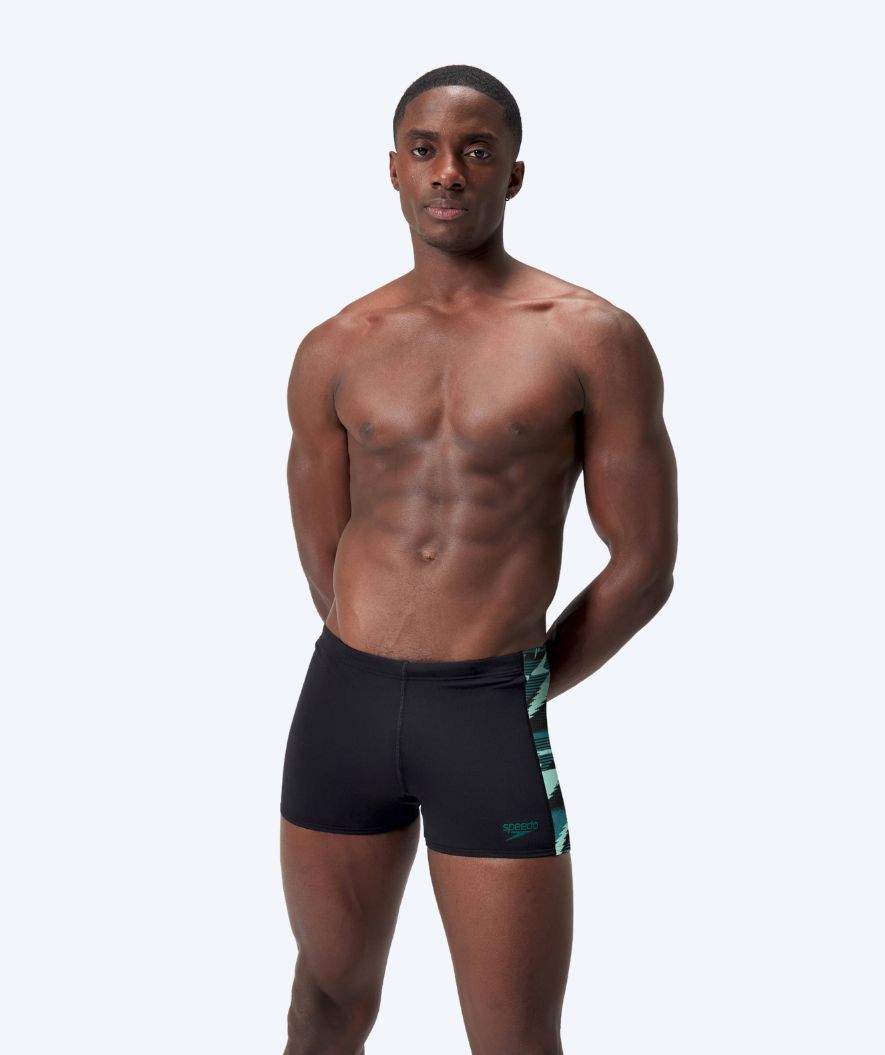 Speedo Trunks für Herren - Hyperboom Panel - Schwarz/Türkis