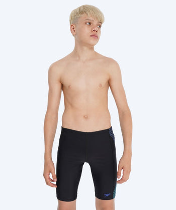 Speedo lange Badehosen für Jungen - Plastisol Placement - Schwarz/dunkelblau