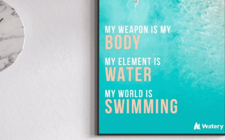 Poster mit Schwimmsport-Motiven