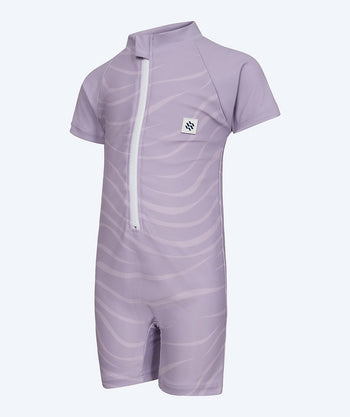 Watery UV-Anzug für Kinder - Fjord Kurzarm Rashguard - Lila