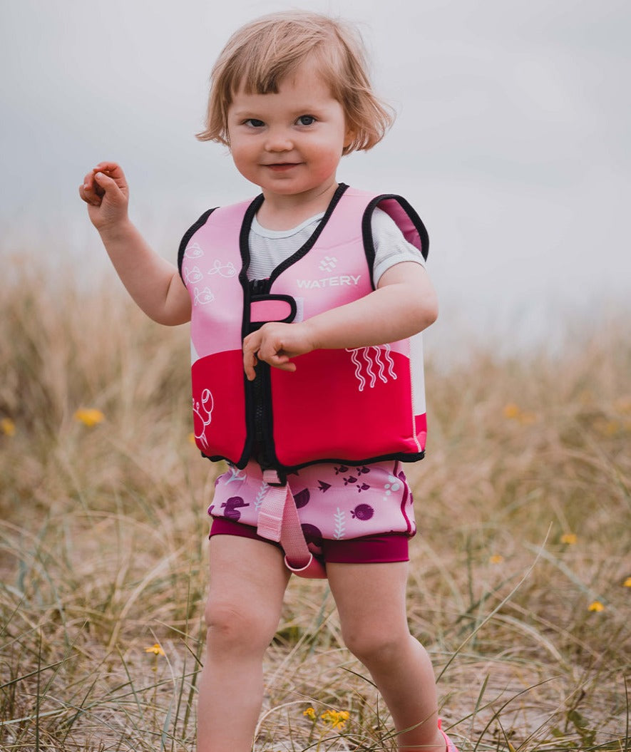 Watery Badehose für Kinder - Neopren Schwimmwindel - Atlantic Pink