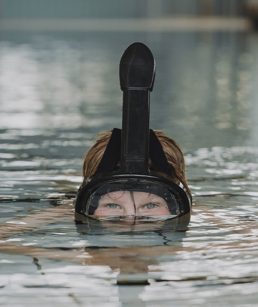 Watery Vollgesichts-Tauchmaske für Kinder - Oxygen - Schwarz