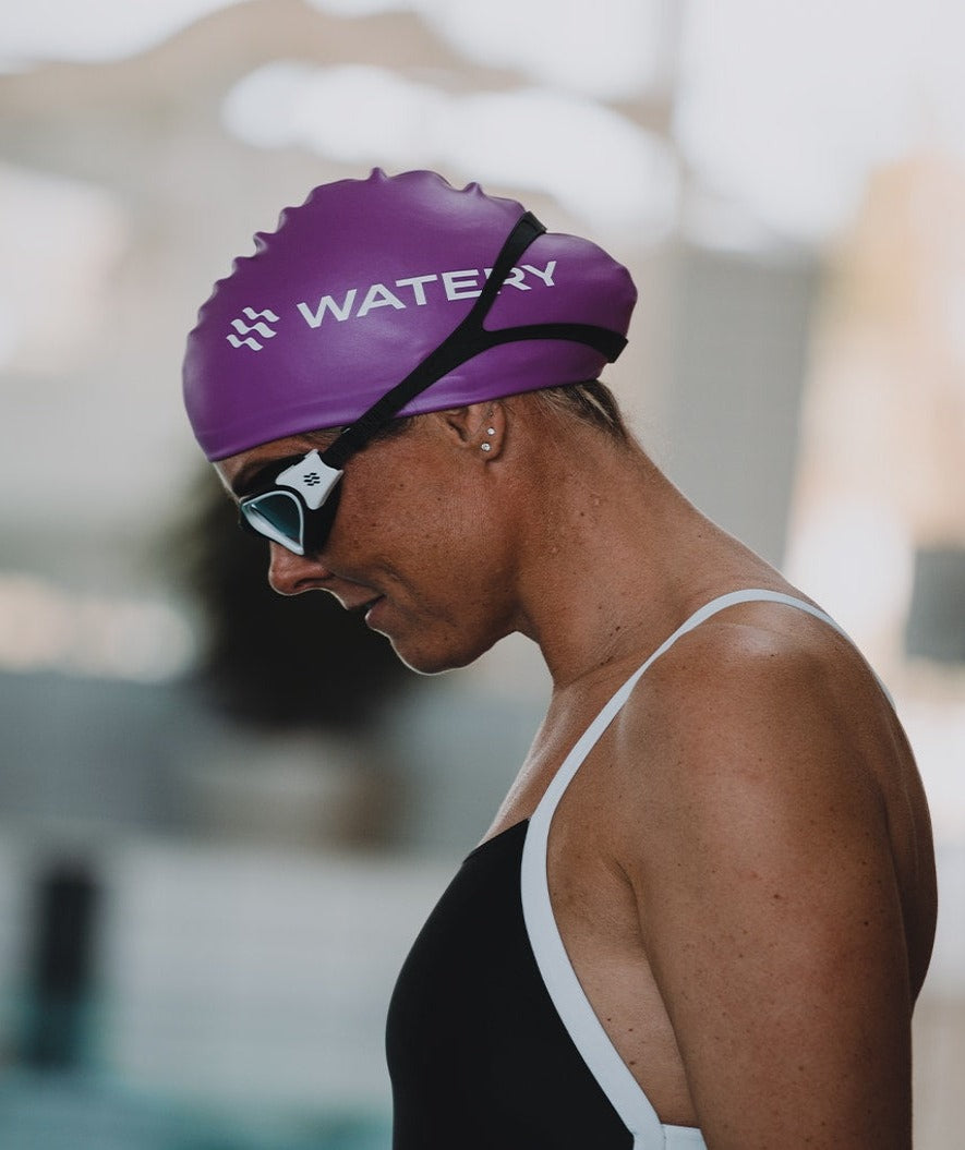 Watery Schwimmbrille für Freizeitschwimmer - Raven Active - Schwarz/Rot 1.0