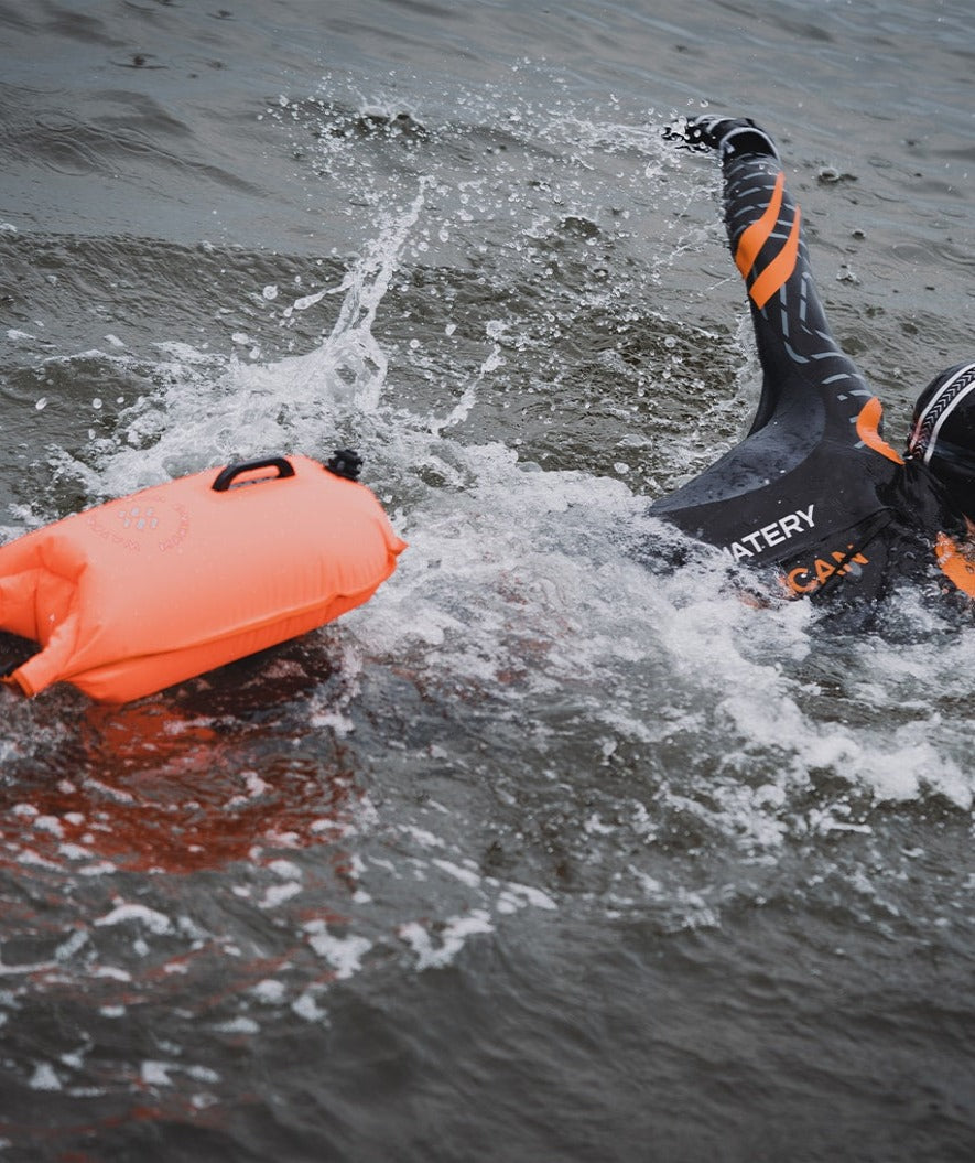 Watery Schwimmboje - Swim Buoy & Dry Bag 28L - Orange