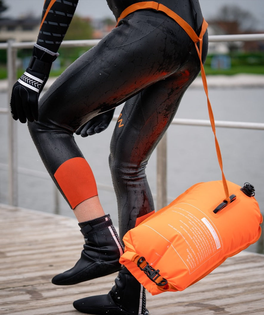 Watery Schwimmboje - Swim Buoy & Dry Bag 28L - Orange