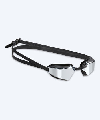 Watery Wettkampf-Schwimmbrille - Brooks Mirror - Schwarz/silber