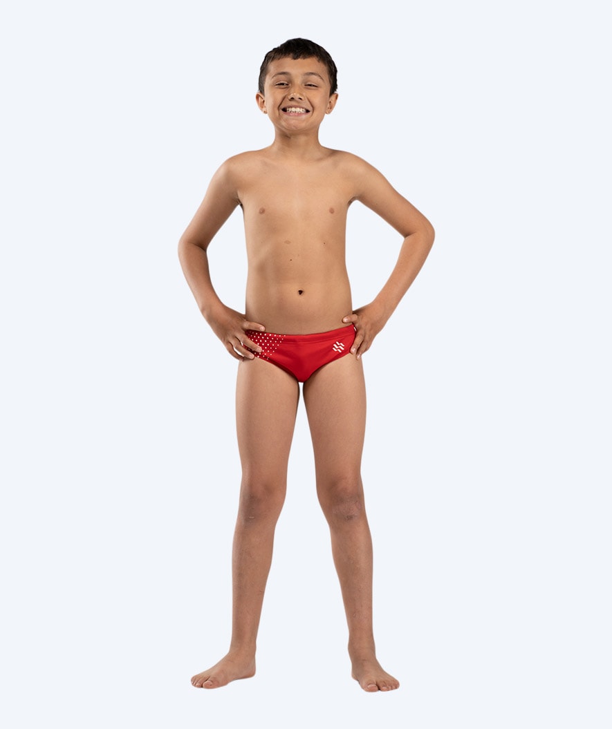 Watery Triangle Badehose für Jungen - Budgie Eco - Red Sporty