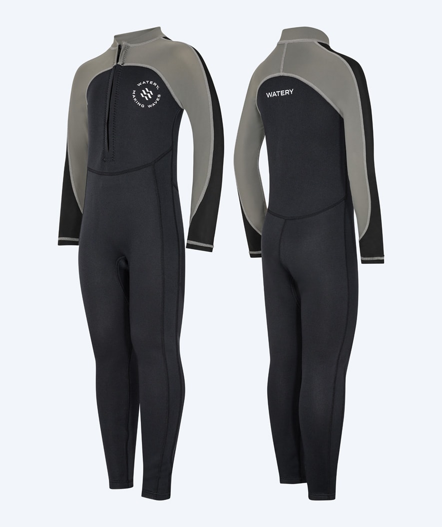 Watery Neoprenanzug für Kinder - Calypso Full-Body - Grau/schwarz