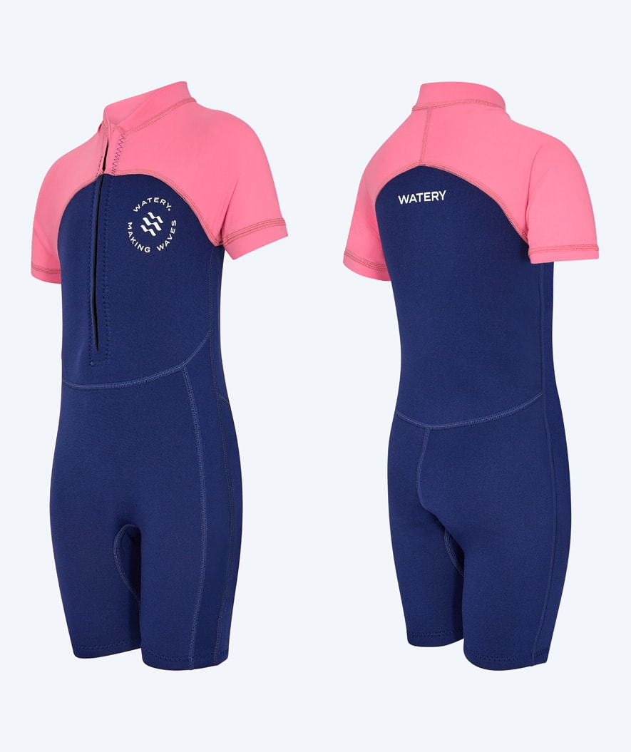 Watery UV anzug für Kinder - Calypso Shorty - Pink