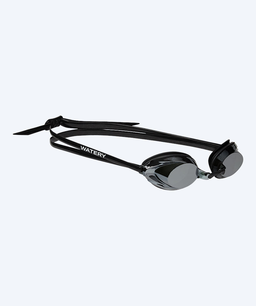 Watery Elite Schwimmbrillen - Captain Mirror - Schwarz/Silber
