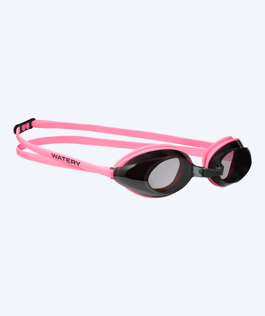 Watery Schwimmbrillen mit Sehstärke für Kurzsichtige Kinder - (-1.5) – (-8.0) - Catch - Rosa (Smoke Scheiben)