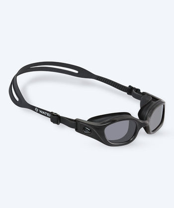 Watery Schwimmbrille fürs Training - Clyde Active - Schwarz (Smoke Scheiben)