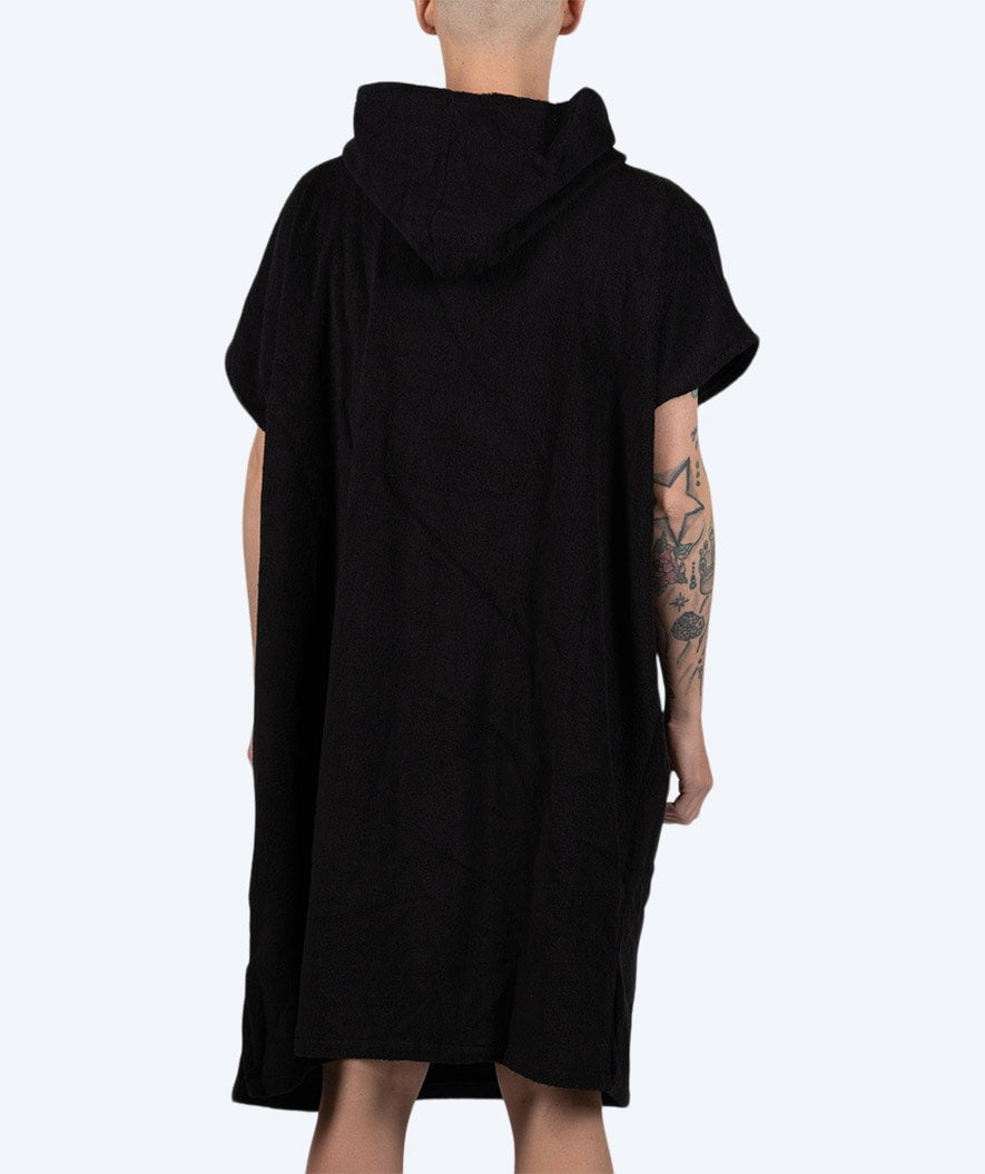 Watery Badeponcho für Erwachsene - Baumwolle - Schwarz