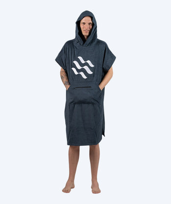 Watery Badeponcho für Erwachsene - Baumwolle - Dunkelblau