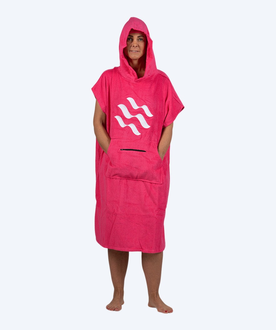 Watery Badeponcho für Erwachsene - Baumwolle - Rosa