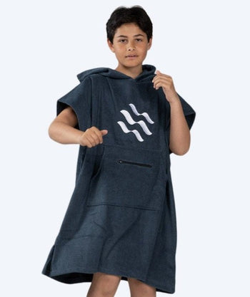 Watery Badeponcho für Junioren (6-15) - Baumwolle - Dunkelblau