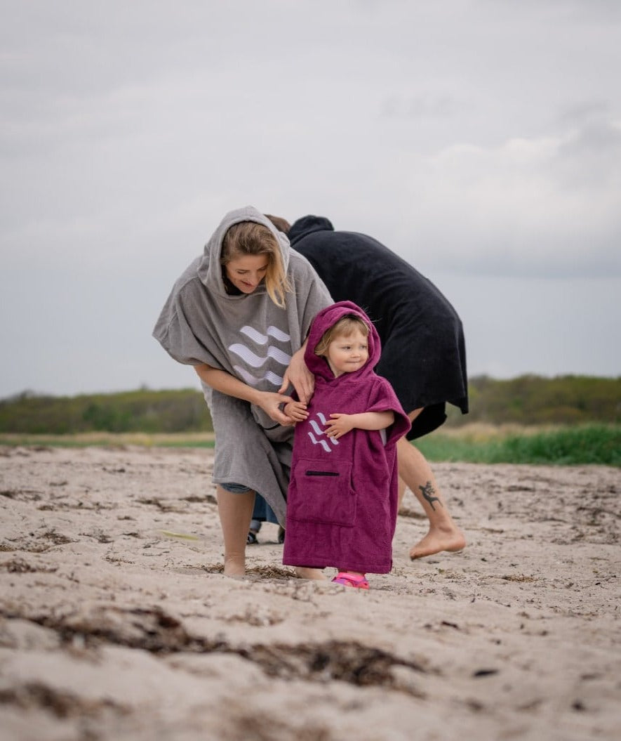 Watery badeponcho für Kinder - Baumwolle - Dunkelblau