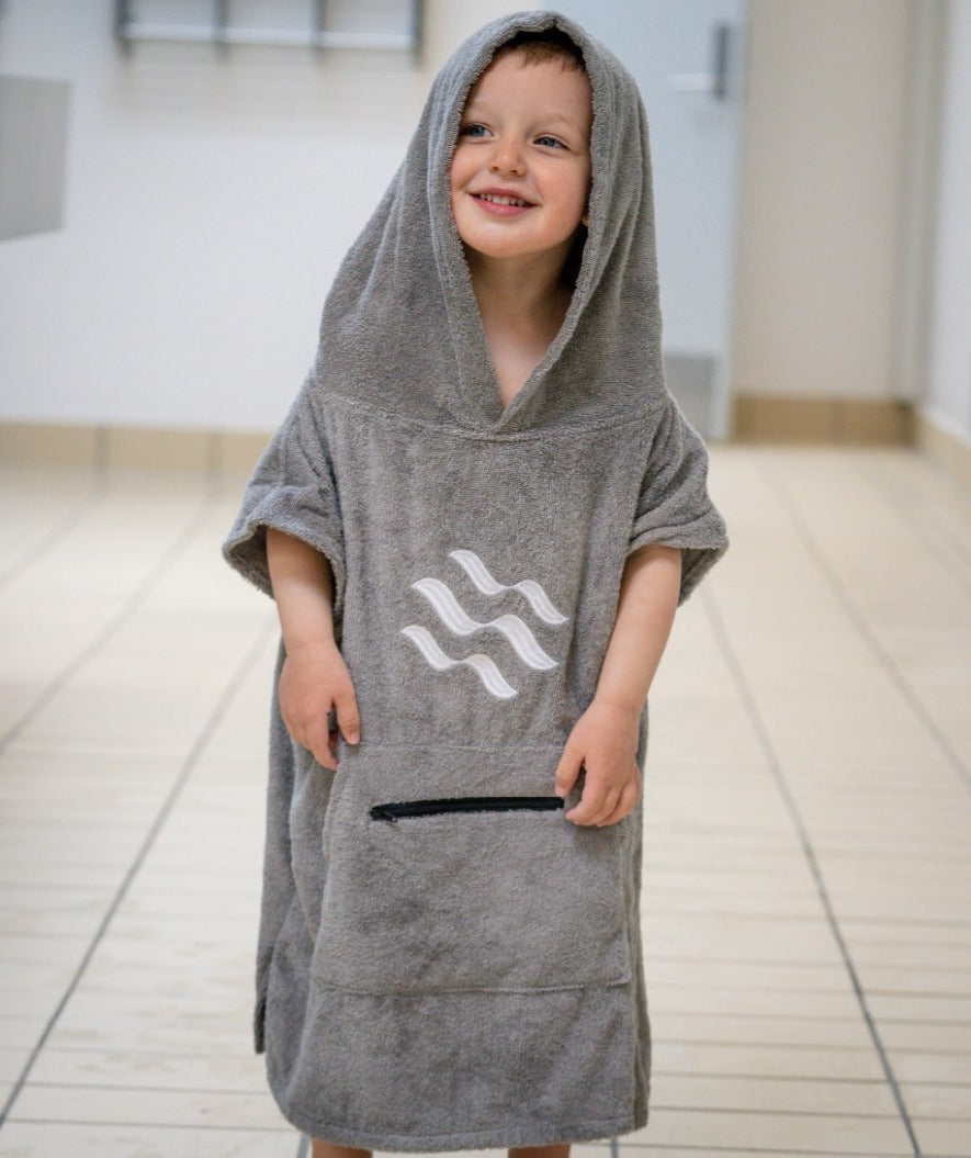 Watery badeponcho für Kinder - Baumwolle - Dunkelblau