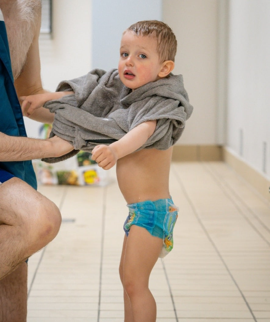 Watery badeponcho für Kinder - Baumwolle - Dunkelblau