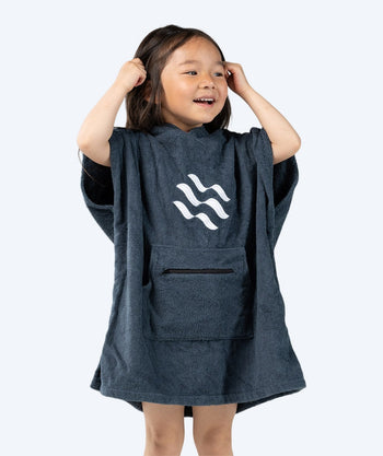 Watery badeponcho für Kinder (1-6) - Baumwolle - Dunkelblau